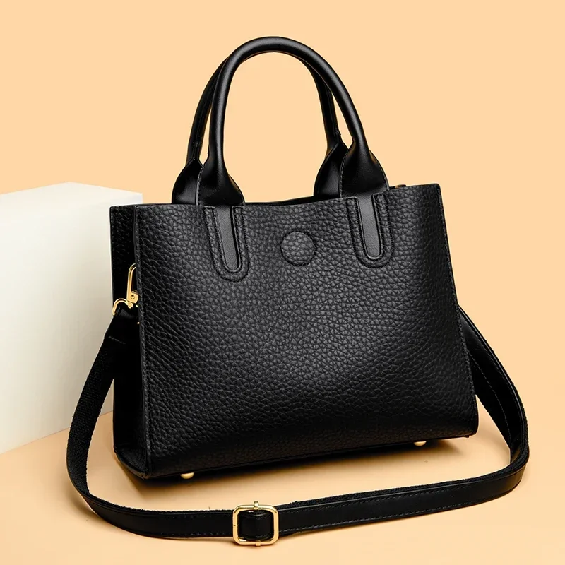 Luxury Female Trend Vintage Tote Bag High Quality Leather Crossbody Shoulder Bag Women Brand Designer Large capacity Handbag