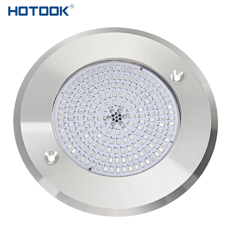 Hotook Stainless Steel 316 Underwater Light Waterproof Wireless Multicolure Resin Filled Led Pool Light