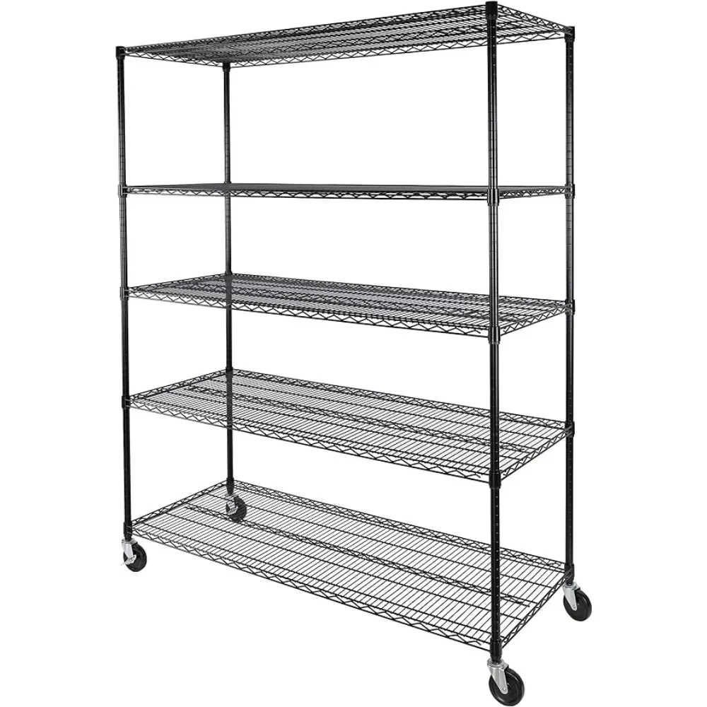 

Ultradurable Heavy Duty NSF Solid Steel Wire Rack Storage Unit Kitchen Accessories Organizer 60" W X 24" D Freight Free Shelf