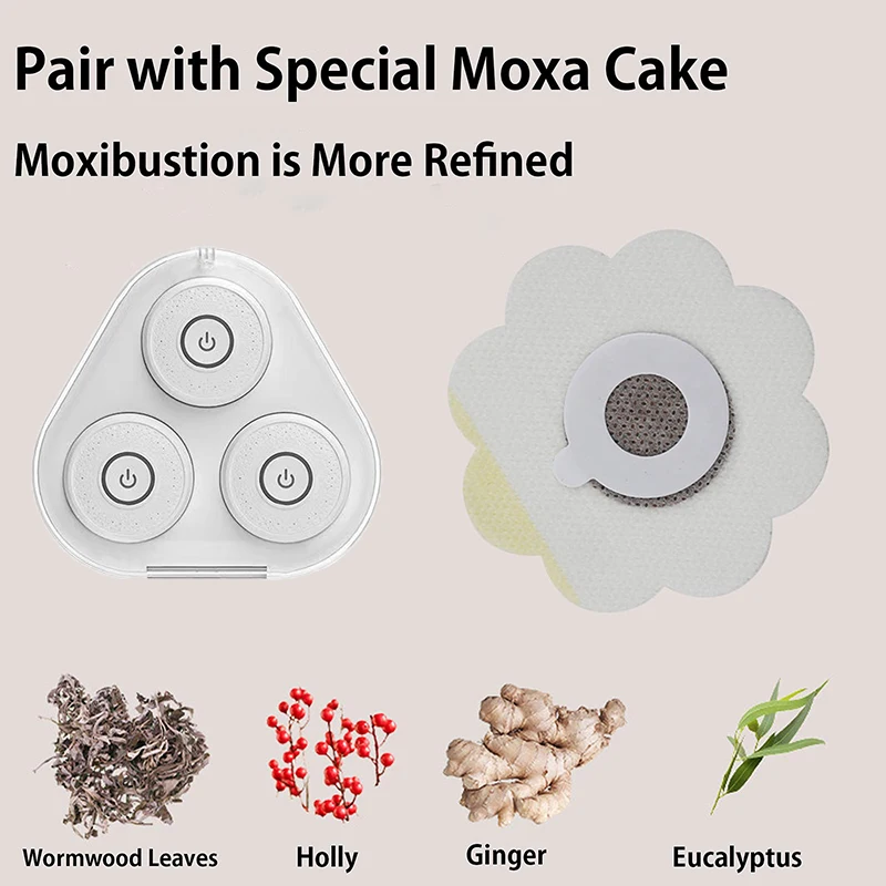 Electric Moxibustion Box Portable Smokeless Moxa Paste Intelligent Control Infrared Light Waves Burner Tool Wormwood Artemisia