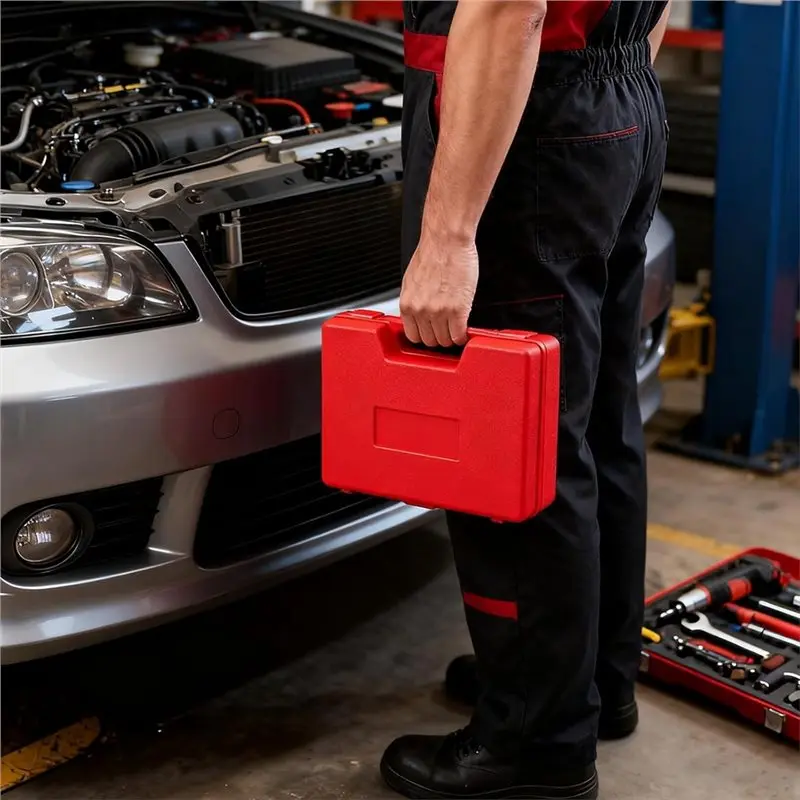 Brake Line Flaring Tool Kit- Double& Single Flare Functionality, 45 Degree Angle, Includes 5 Adapters For Brass Tubing, Copper