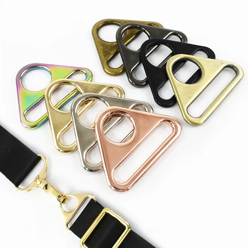

5Pcs Meetee Metal Buckles 20-50mm Triangular Sliding Clip for Bag Garment Adjustable Clasp Bikini Connect Hooks DIY Accessories