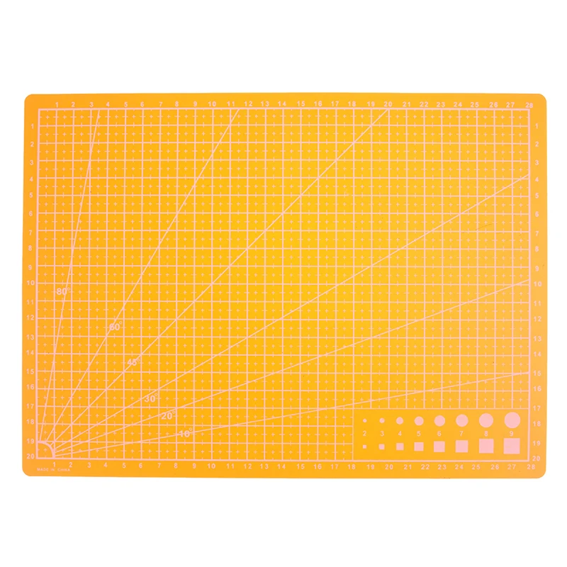 1pc dupla face tapete de corte a4 durável almofada corte retalhos ferramenta artesanal placa corte escuro material escolar 22x30cm