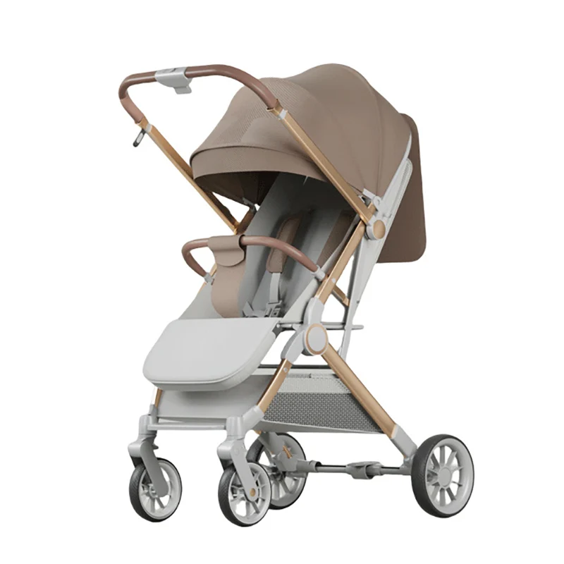 عربات أطفال خفيفة الوزن لحديثي الولادة خفيفة الوزن ذات جودة عالية ومقبض قابل للعكس وعربة أطفال حديدية للسفر