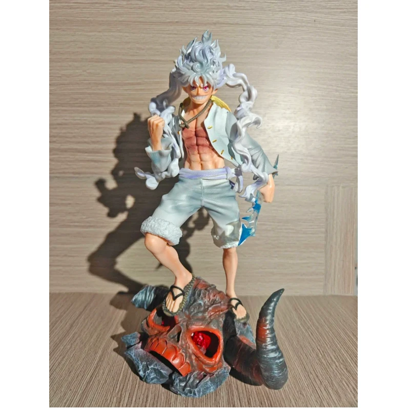 TZT Studios One Piece Onigashima Nika Luffy GK Figure  LED Light-Up Sun God Statue Anime Collectible Model Desktop Decor - view 5