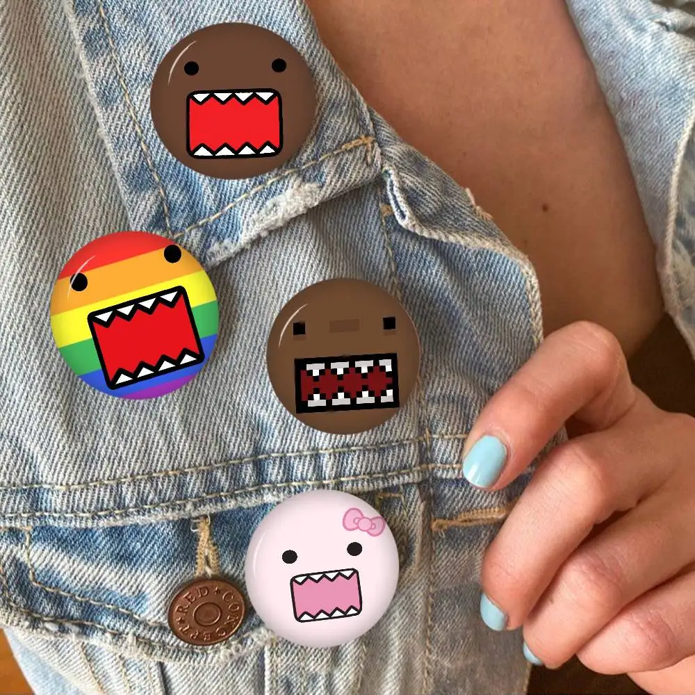 Cute Domo Kun Brooch Anime Cosplay Badge for Bag Hat Clothes Lapel Pins Fans Gift