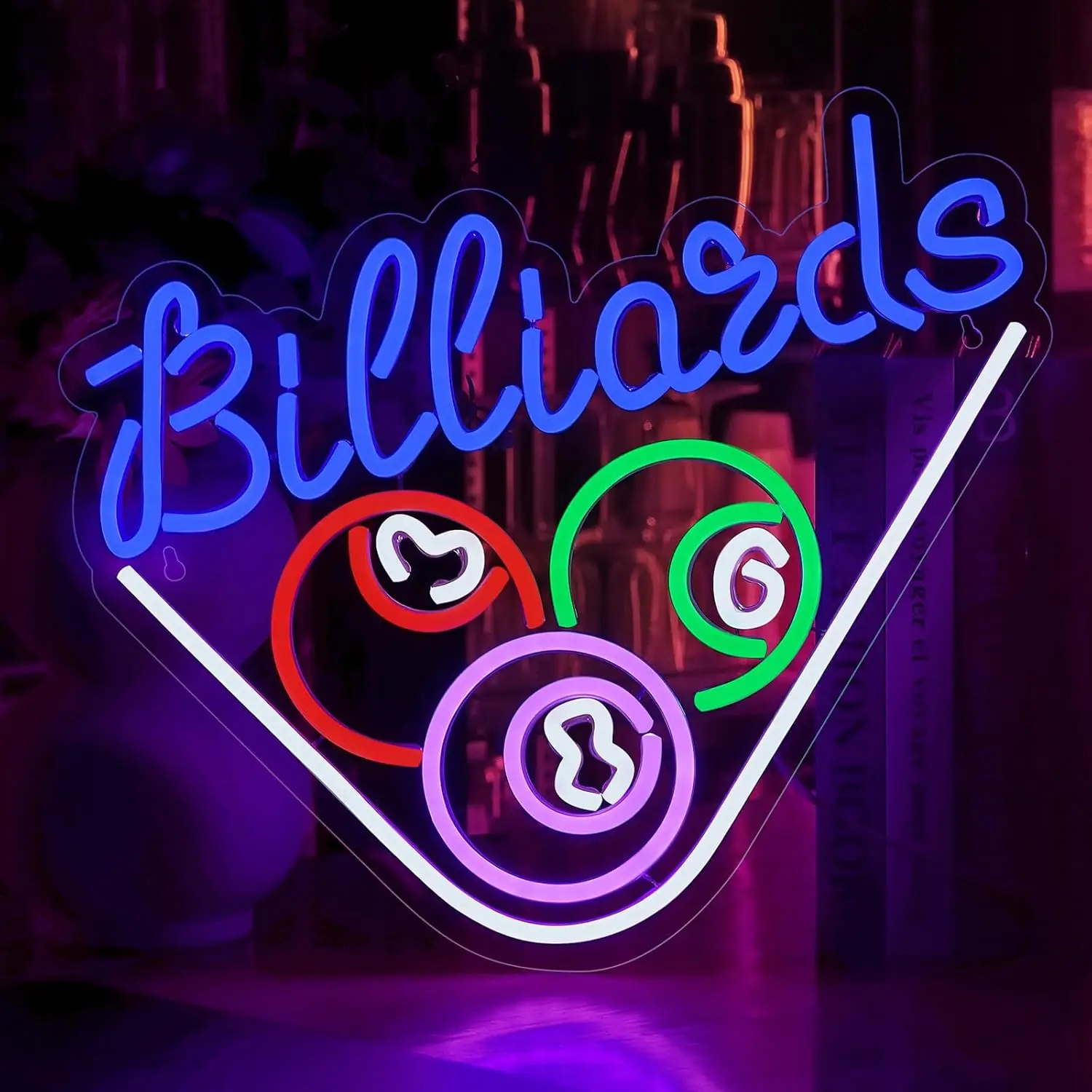 usb給電式ledネオンサイン（壁飾り用）：スポーツバー、パブ、ゲームルームに最適-プールルーム愛好家への理想的なギフト