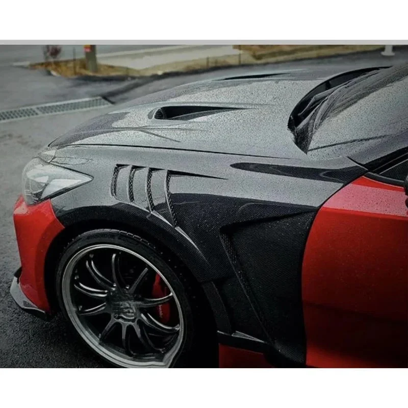 High-Strength Carbon Fiber Fender Body Kit For Kia Stinger Spoiler Rear Diffuser Auto Exterior Accessories