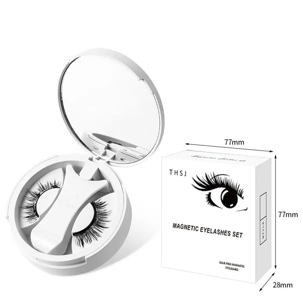 1 Pair 3d Magnetic Eyelashes Kit 3 Seconds To Wear Magnetic Lashes Multi-style Natural False Eyelashes Supplies Reusable