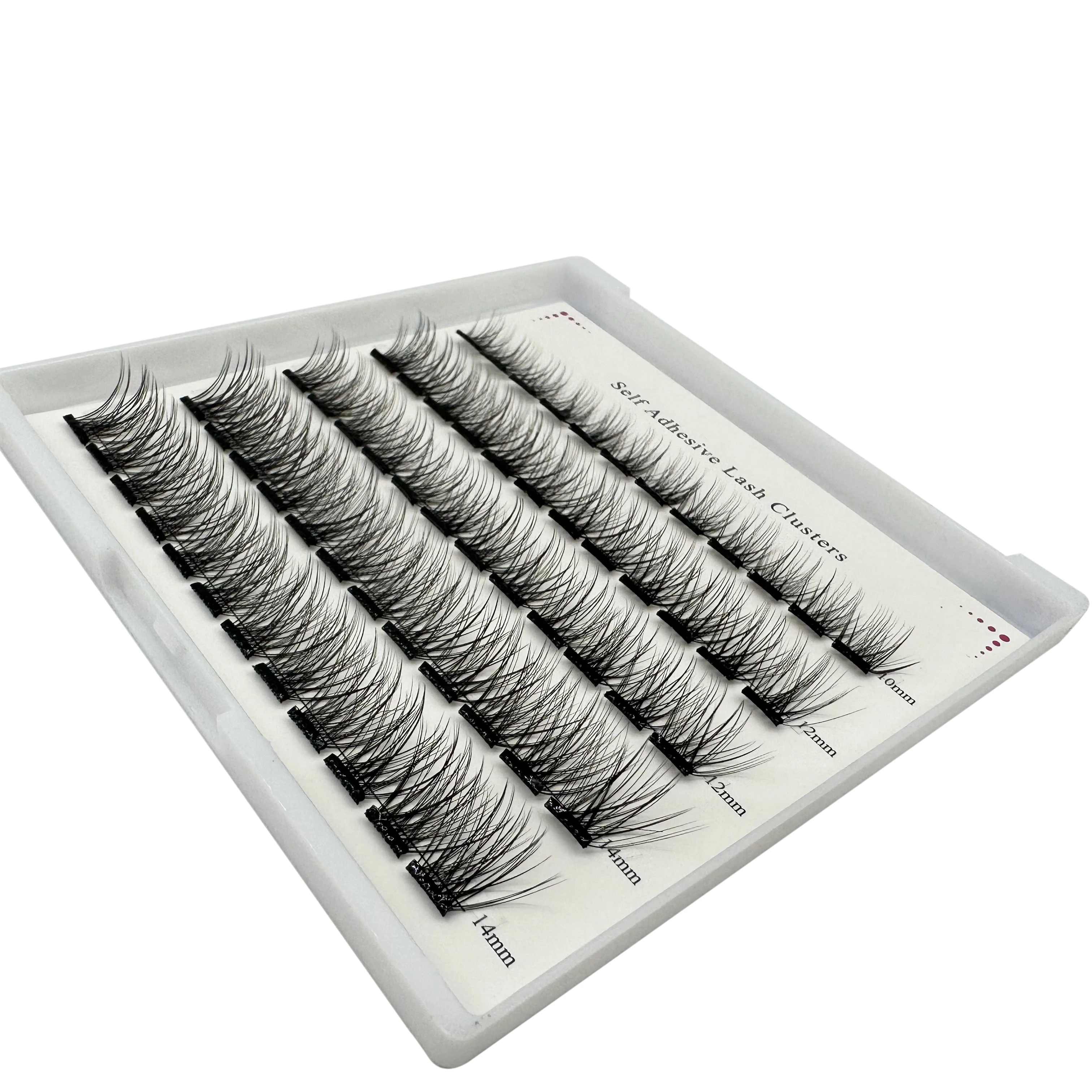 Bänder, Wimpern, selbstklebende Cluster-Wimpern, zum Aufdrücken, kein Kleber erforderlich, vorgebunden, wiederverwendbar, leimlose Verlängerung, wasserfest, privates Logo – Detail 9