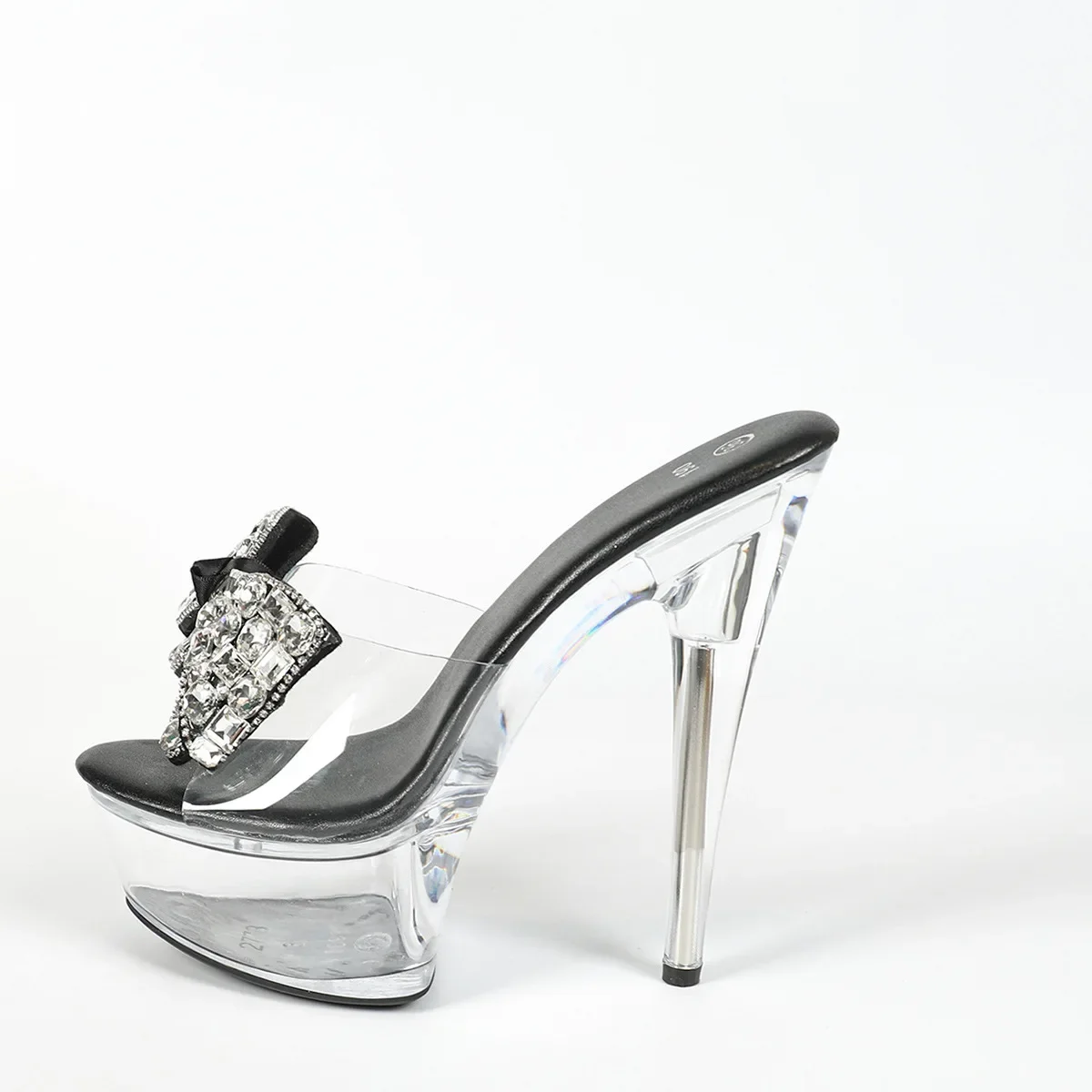 Women Rhinestone Sexy High Heels 15CM Waterproof Table Slippers Crystal Shoes Wedding Shoes Banquet High Heel LFD-190-D5