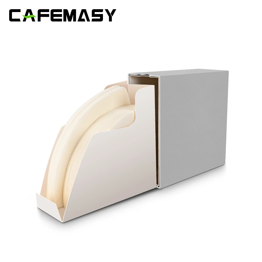 

Кофейный фильтр CAFEMASY, бумажная коробка из алюминиевого сплава, держатель для хранения кофейных фильтров, бумажная коробка для фильтров для кафе, Пыленепроницаемая коробка, инструмент для бариста