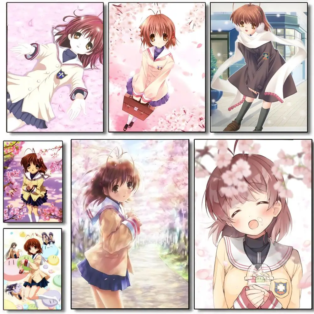 Video Game Anime C-clannad Poster HD Waterproof Aesthetic Wall For Home Decor Trendy Durable Easy To Apply Art