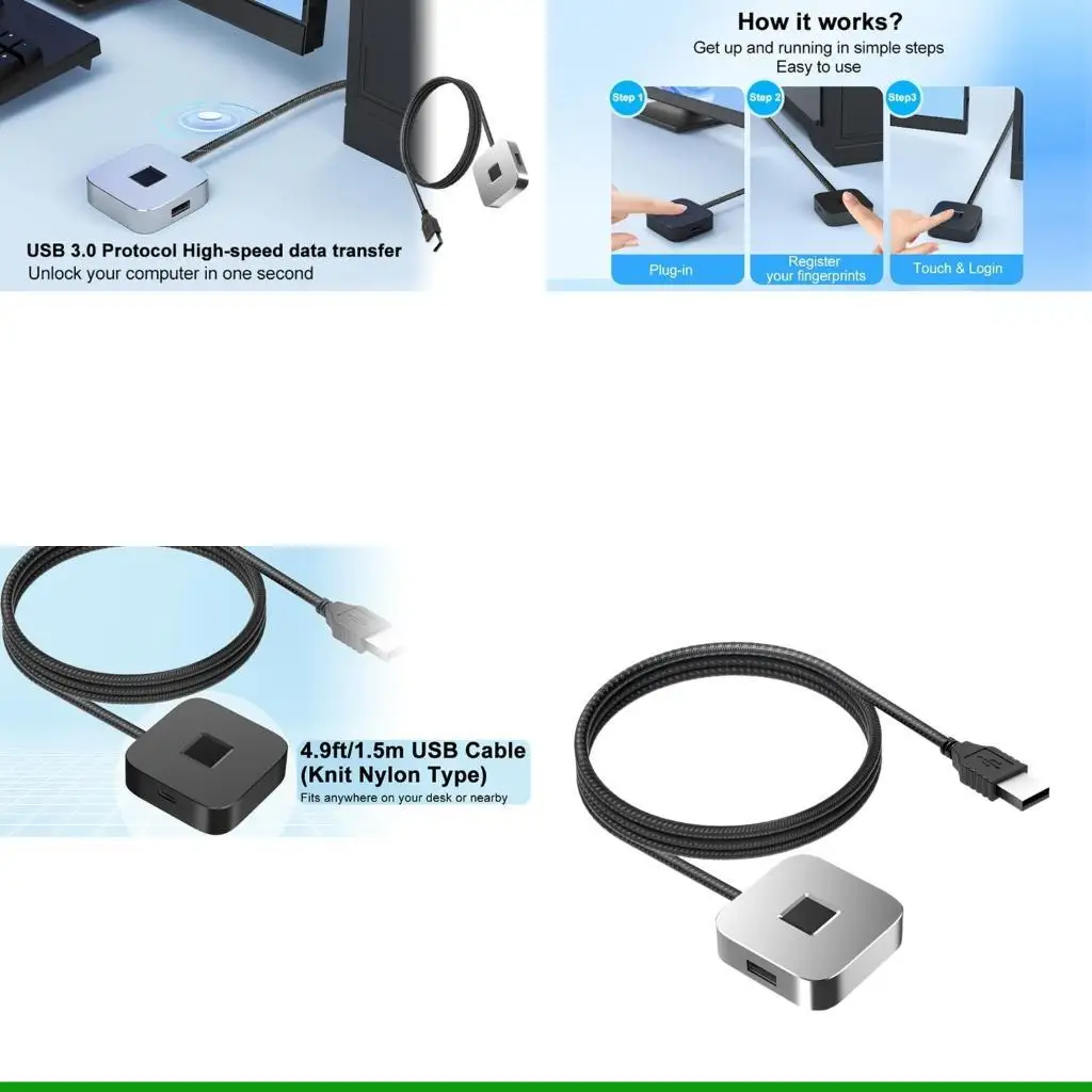 U55C Portable USB Fingerprints Unlocks Device For Laptop And Desktop With Passwords Encryption