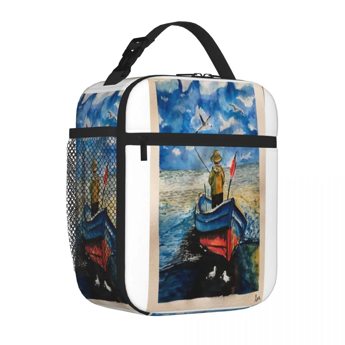 Hot Sale Tide Watcher Abstract Commuter Lunch Bag Cruise Travel Insulated Lunch Pouch