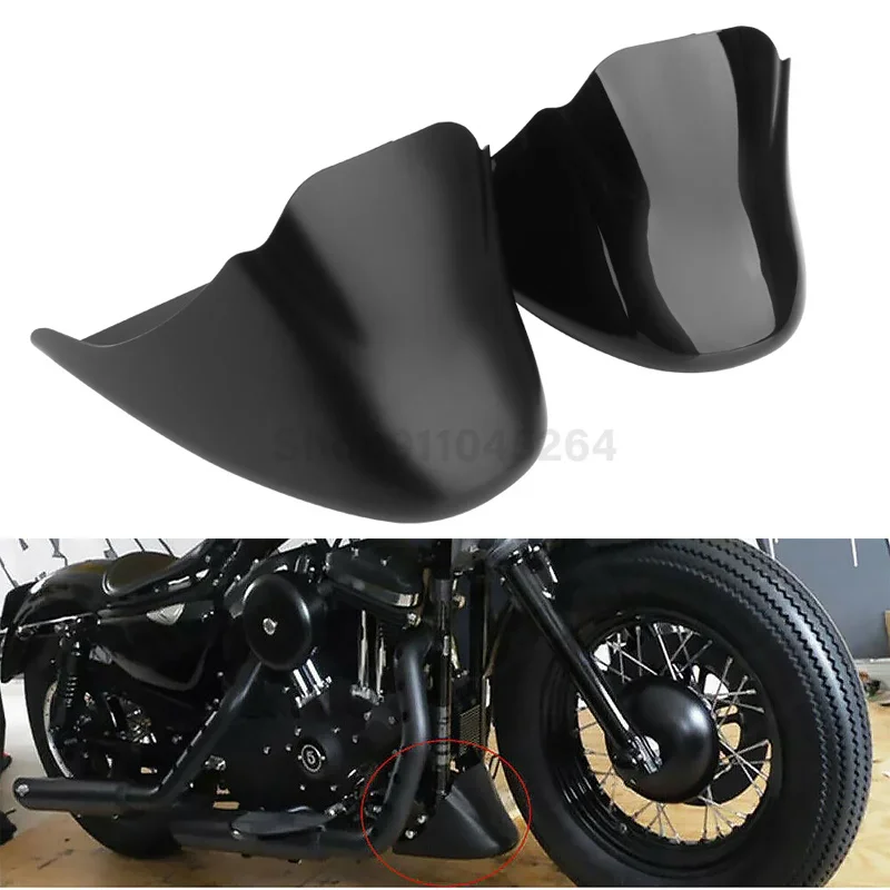 

Motorcycle Chin Fender Fairing Bottom Spoiler Lower Air Dam Mudguard Front For Harley Sportster XL 883 1200 Models 04-Up