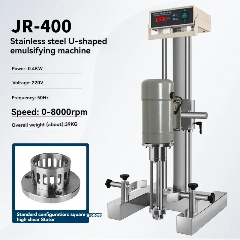 NF 220V Small High-speed Lifting Speed Adjustment Emulsifier Homogenizer Fine Dispersion Mixer 1-10 Liter JR-400 JR-1100