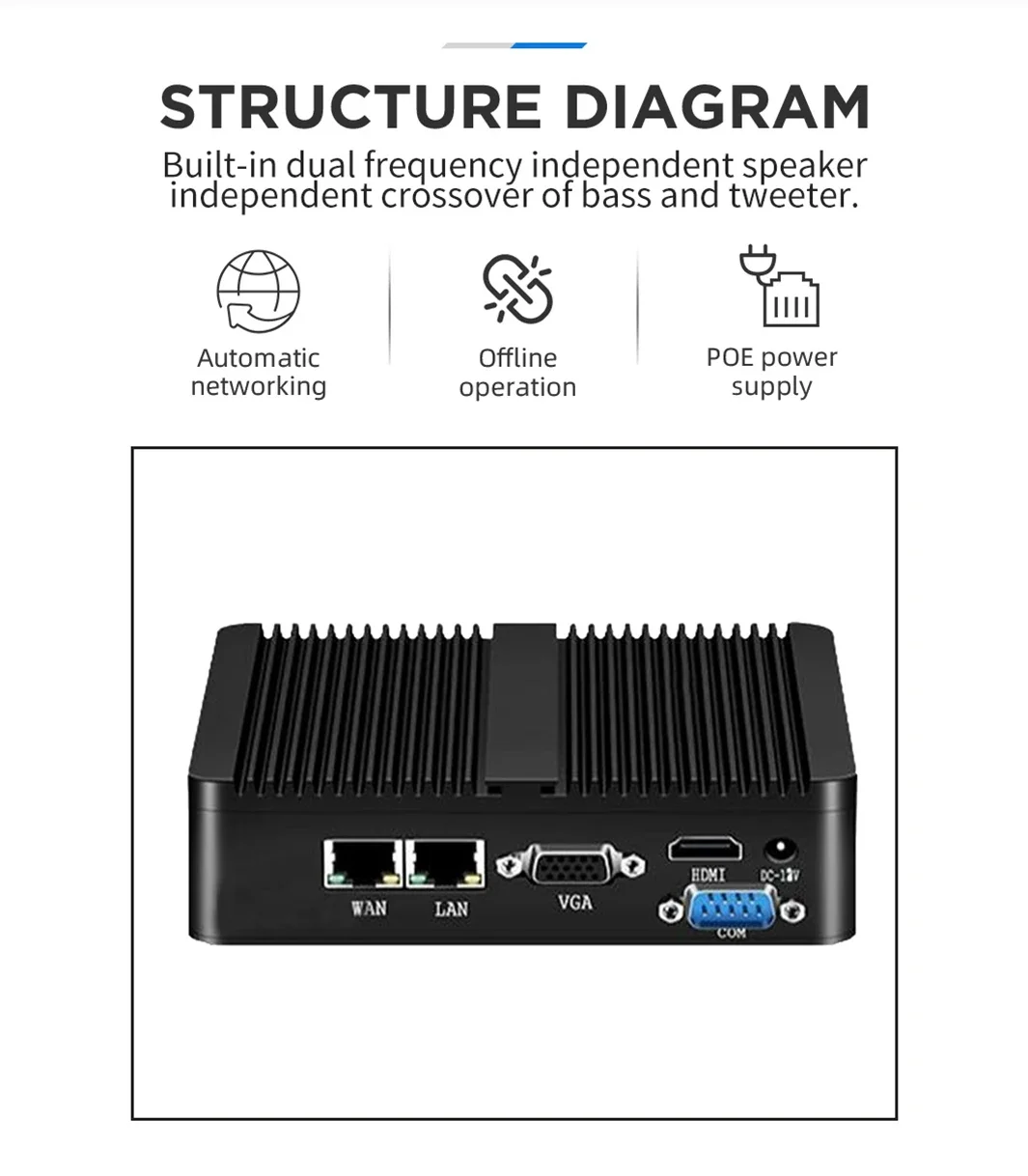 OBT-B50 Public Address Intercom System Broadcasting Equipment Voice Server SIP PA System PBX Sever