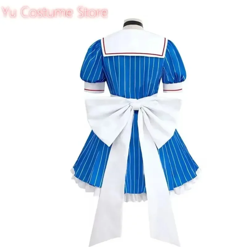 Miku أزياء تنكرية أنيمي Mesmerizer موحدة المرأة مخطط فستان خادمة قبعة المئزر دعوى هالوين عيد الميلاد Carniva4;v'5,f;6.j;8' #5