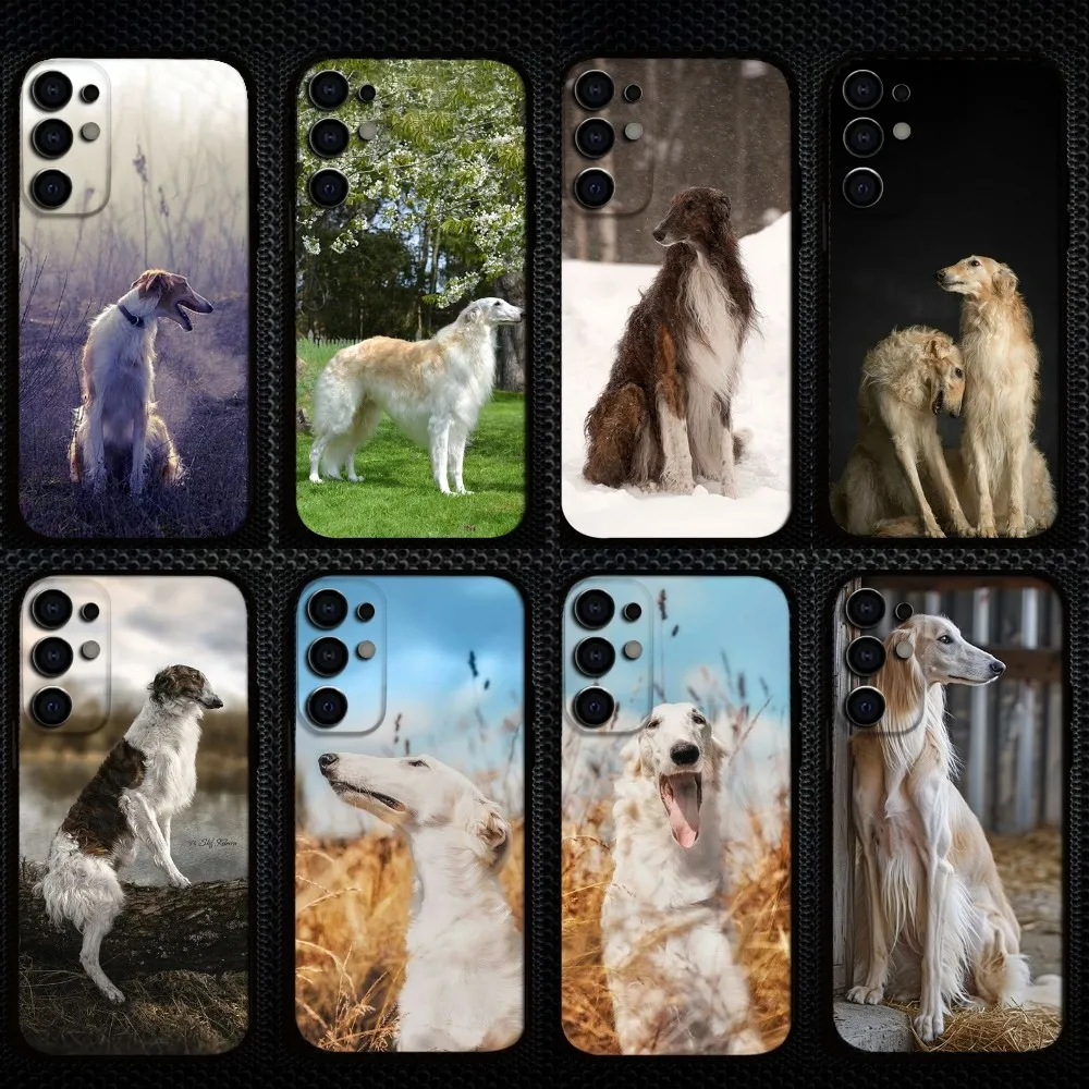 

Borzoi Dog Wolfhound Phone Case For Samsung S25/S24/S23/S22/S21/S20/Plus,Fe,Lite/Others Black Cover