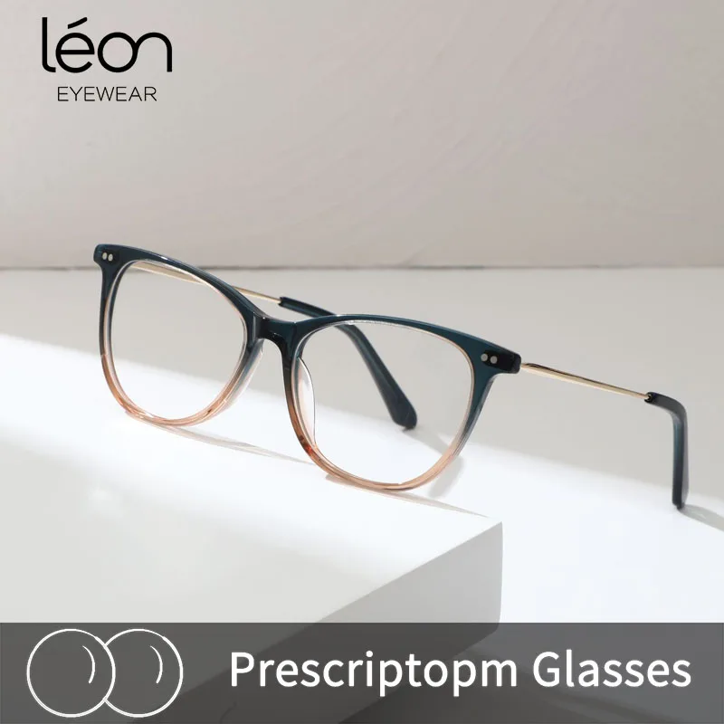 

New Fashionable Eyeglasses Leisure Acetate Women Men Optical Glasses Prescription Myopia Hyperopia Reading Progressive Eyewear