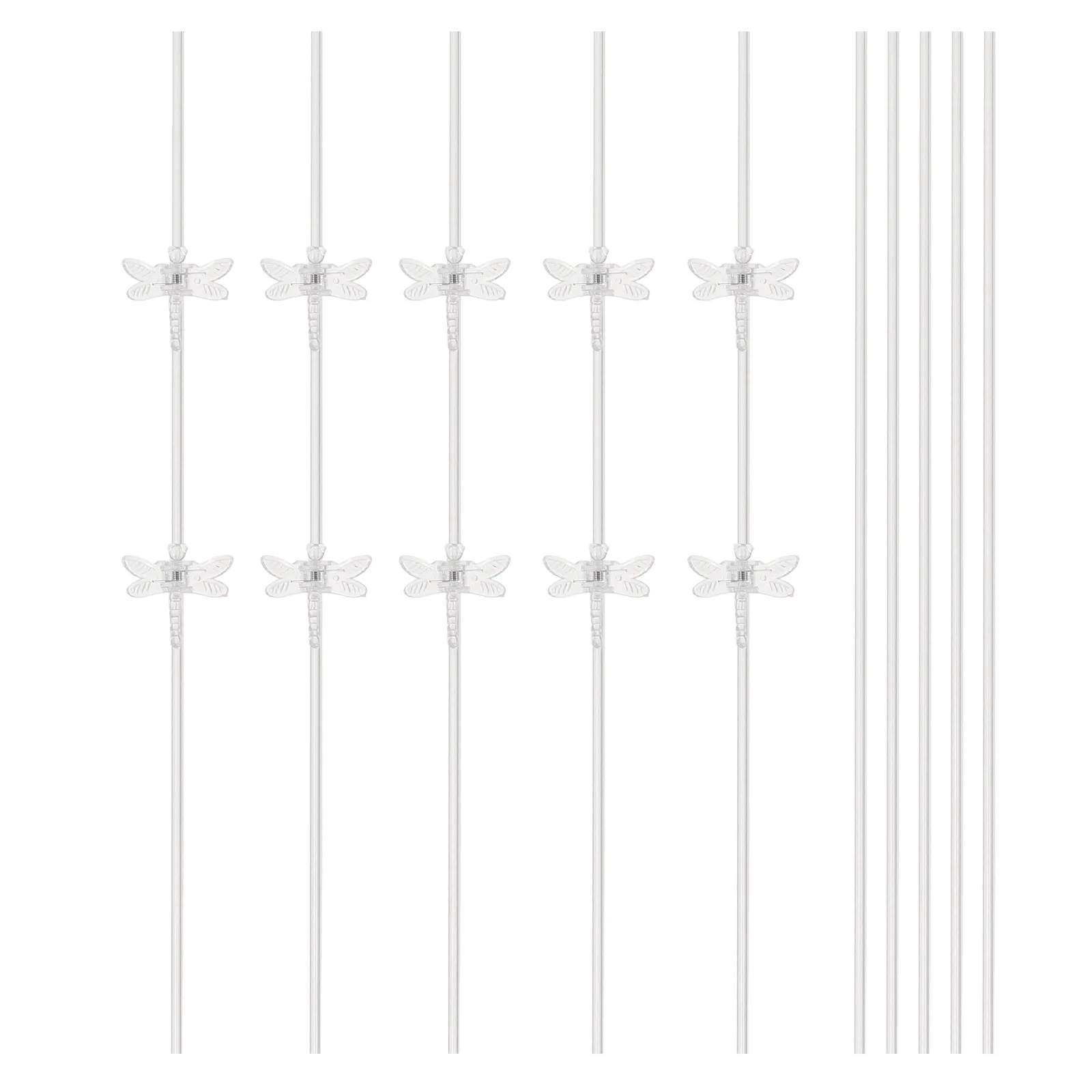 

Набор прозрачных пластиковых опор для орхидей: легко устанавливаемые, устойчивые к погодным условиям, садовые аксессуары, подставка для стеблей