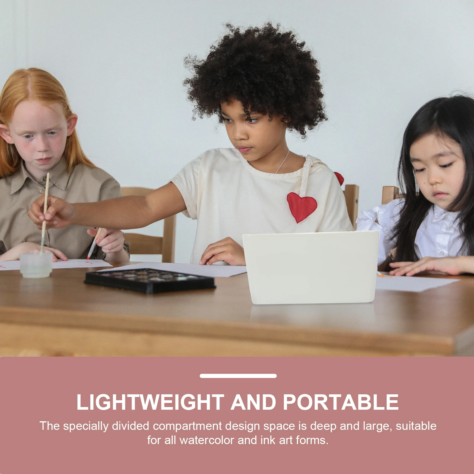 

Ceramic Writing Brush Washer with Large Capacity Pen Wash Rinse Bowl Suitable for Calligraphy Artists Students Teachers Painters