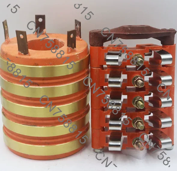 Inner Diameter 60/65/70/75/80/85/90mm, Outer Diameter 140mm, Height 160mm，Slip Ring Collector Copper Ring 5-way