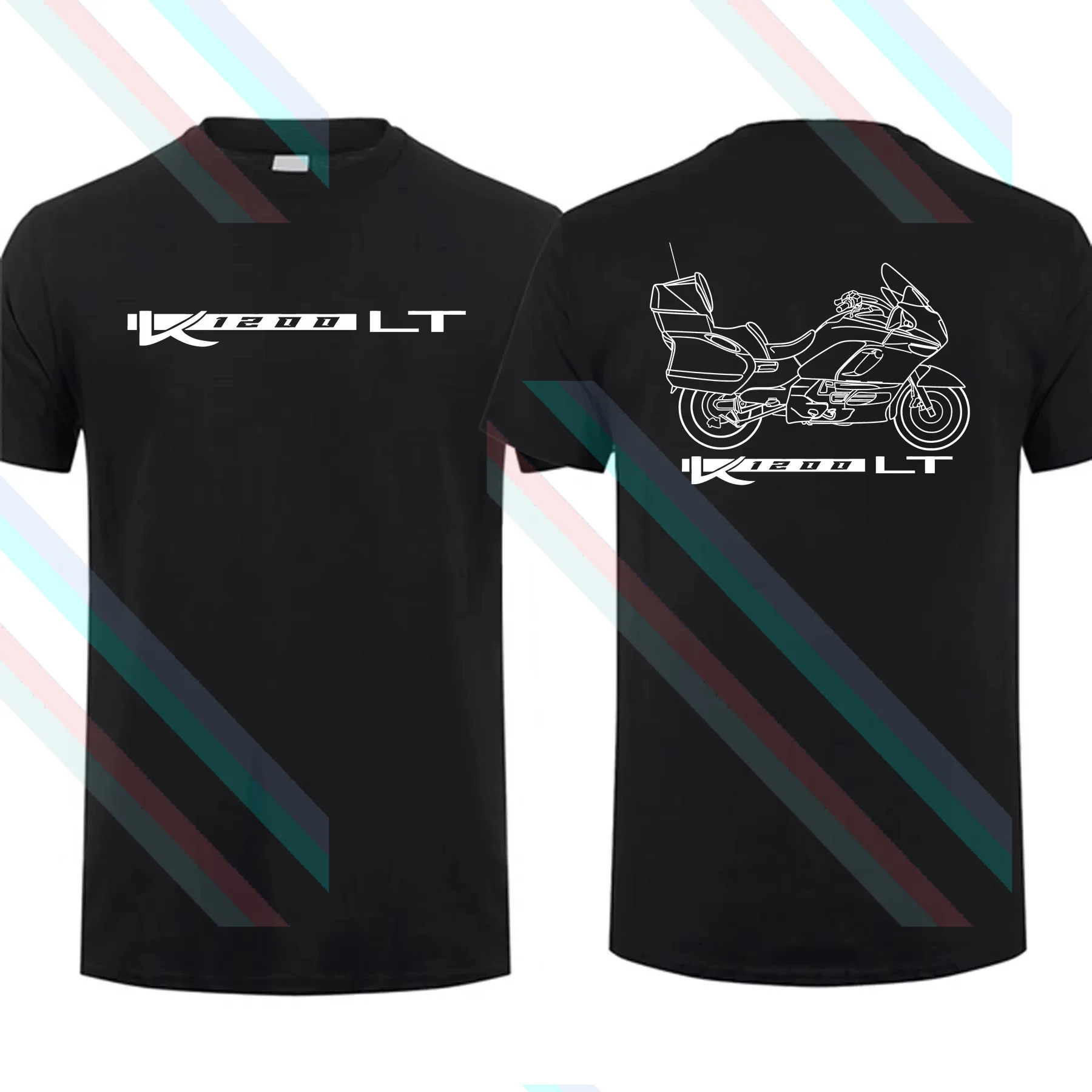 K1200 LT Motorcycle Silhouette motorrad T Shirt Casual Summer Short Sleeves 100% Cotton