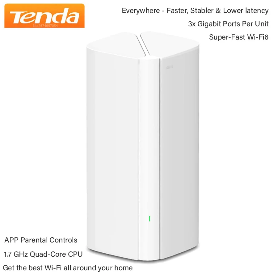 Original Tenda Ax3000 Wifi Router Repeater Extend Gigabit Amplifier Signal Booster WIFI 6 Nord Vpn Super Mesh 5GHz App
