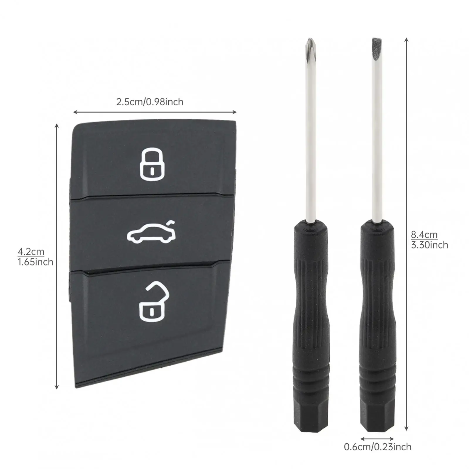 3-przyciskowa gumowa obudowa kluczyka samochodowego typu flip, pasująca do Volkswagen Golf Skoda Octavia Seat Leon Ibiza, zamiennik obudowy kluczyka.