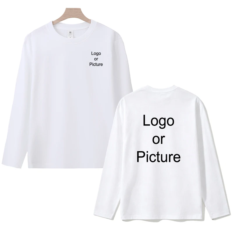 Customized Cotton Long Sleeve T-shirts Men Fashion Personality Printed Round Neck T Shirts Women Casual Daily Tee Tops Camiseta view 3