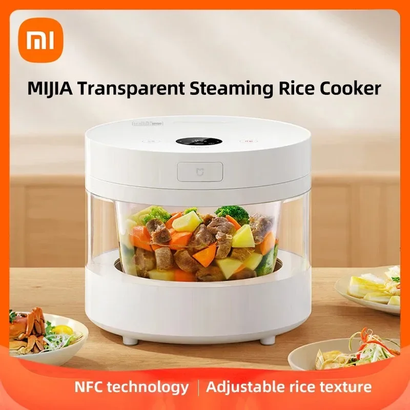 XIAOMI MIJIA Transparent Steaming Rice Cooker 4L Electrical Pressure Cooker Household Multifunctional Kitchen Appliances