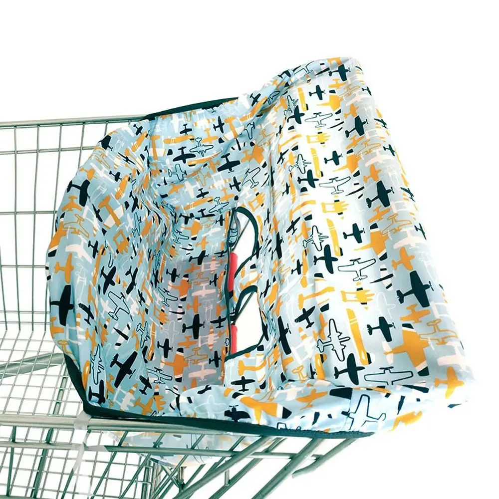 Cute Rocket Anti-dirty Plane Wave Pattern Animal Shopping Cart Cover Kids Cushion Mat Baby Trolley Cover Highchair Cover