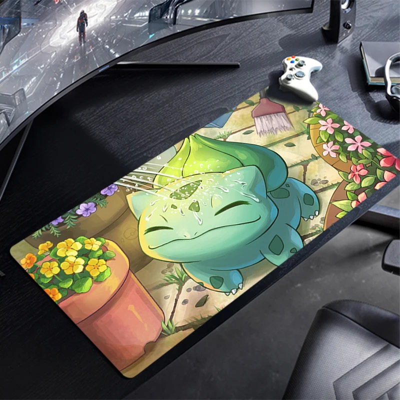 Mouse Pad B-Bulbasaur Non-Slip Rubber Edge locking mousepads Game play mats notebook computer P-Pokémon Home Decor Fashion