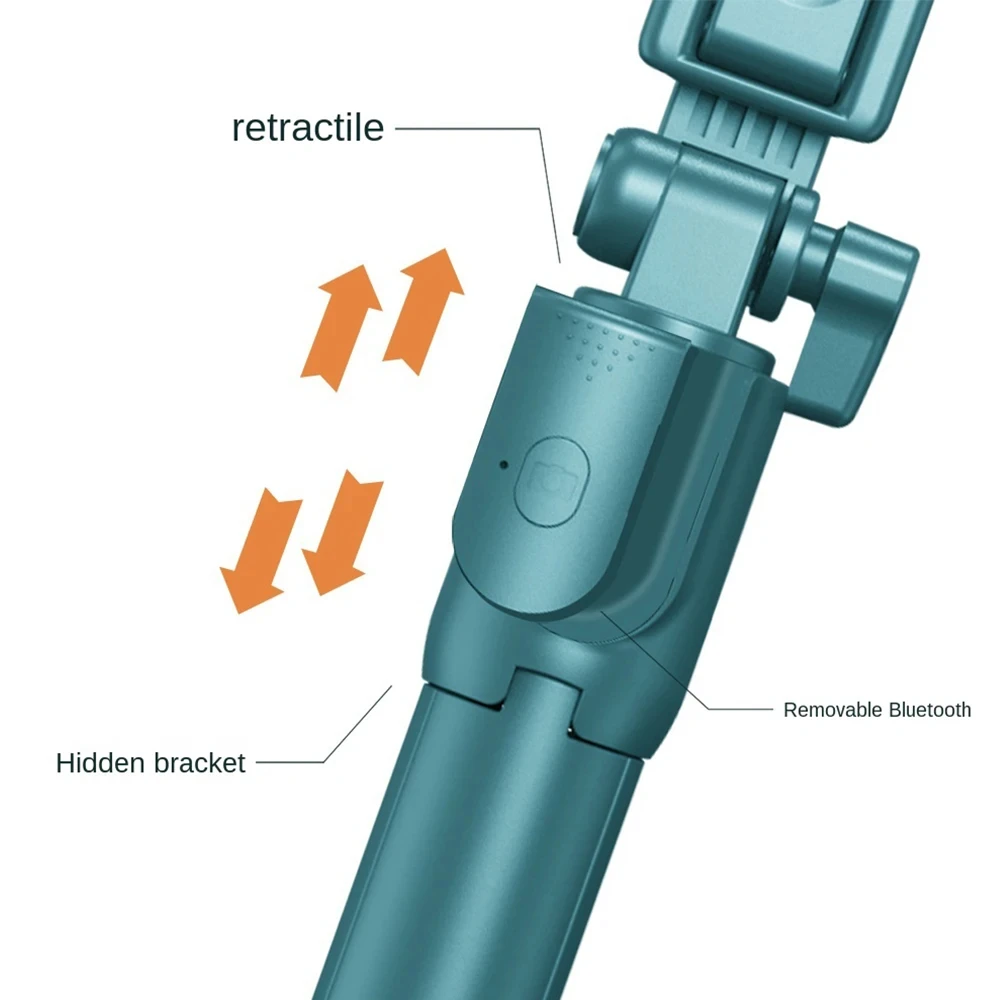 ไม้เซลฟี่ขาตั้งกล้องรีโมทชัตเตอร์ Monopod แบบขยายได้ปรับได้สําหรับสมาร์ทโฟนมือถือไร้สายบลูทูธมินิโทรศัพท์ขาตั้งขาตั้งกล้อง