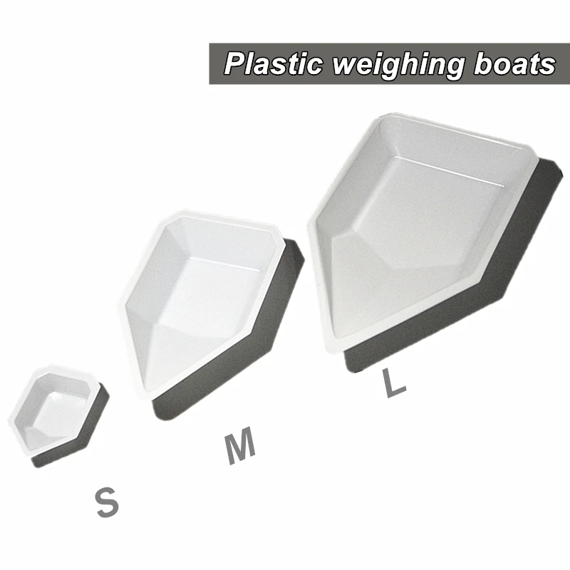 250 Pcs Plastic Weighing Dish Sample Tray Square Disposable Laboratory Equipment Storage Trays Surface Plate Plates