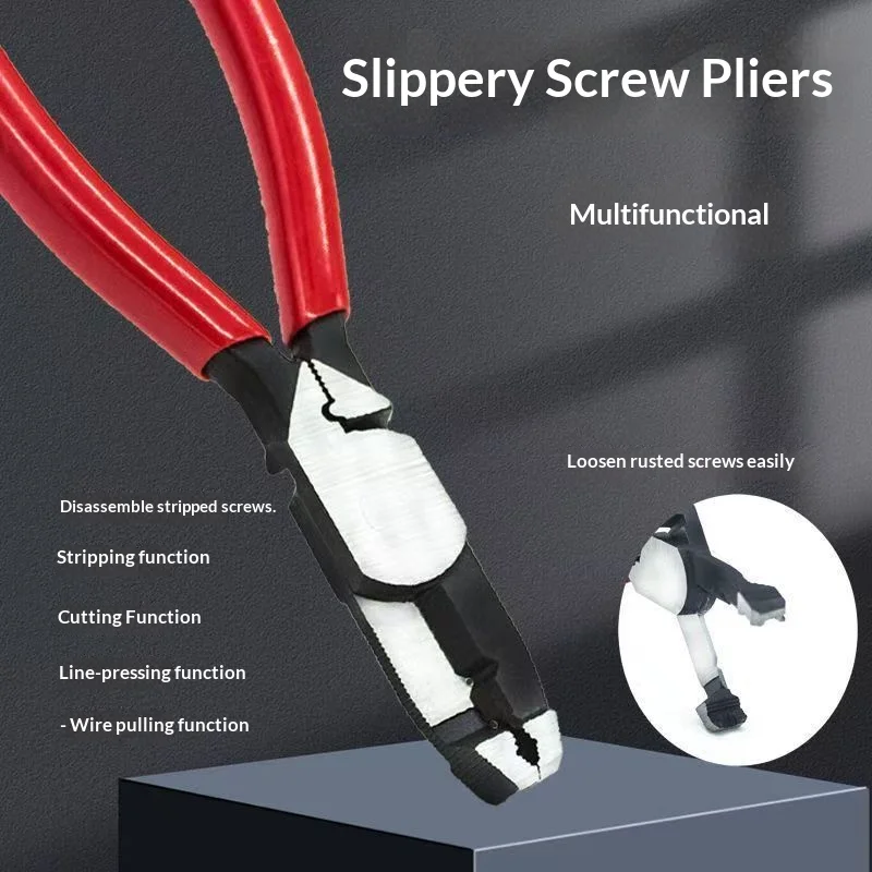 

: 6 Inch Slip Tooth Screw Pliers, Universal Rusty Screw & Wire Removal Pliers, Hand Tool for Auto Repair & Hardware Work