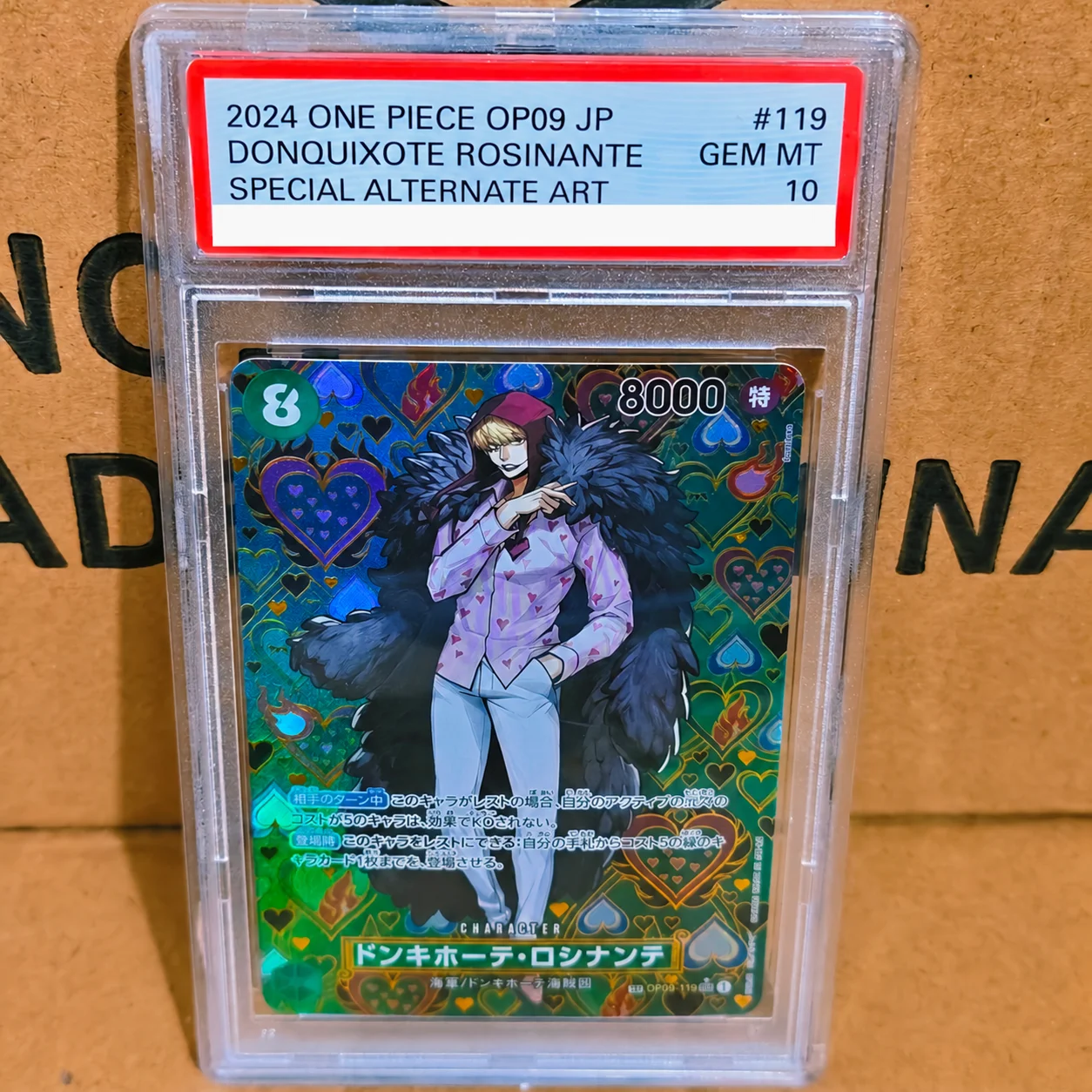 DIY TCG Collection Card Rating Card 2024 OP09 #119 JP Rosinante Alt 10 Copy 10Points Rating Card Anime Game Card Gift Toy