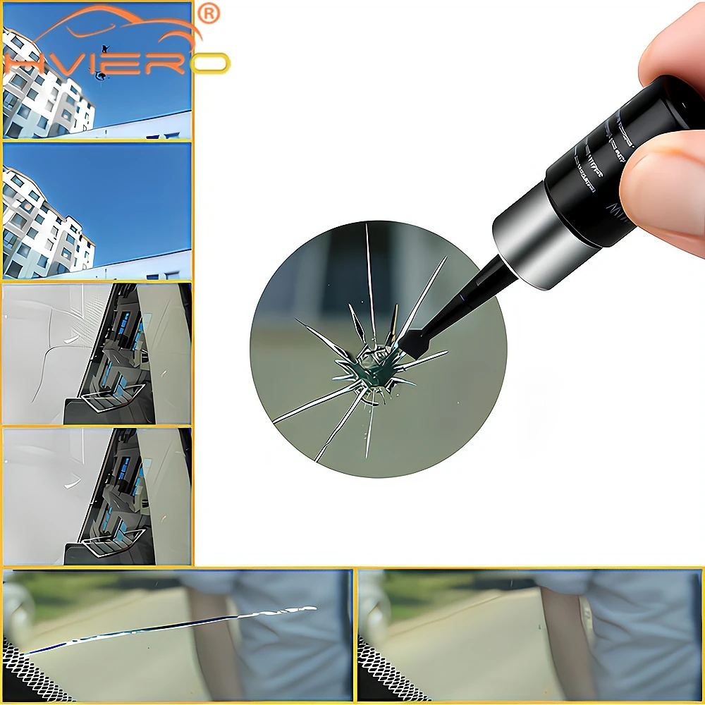 5Pcs Car Windshield Repair Tool Reducing Agent Window Resin Three Piece Set Scratch Curing No trace Liquid Applicator Accessorie