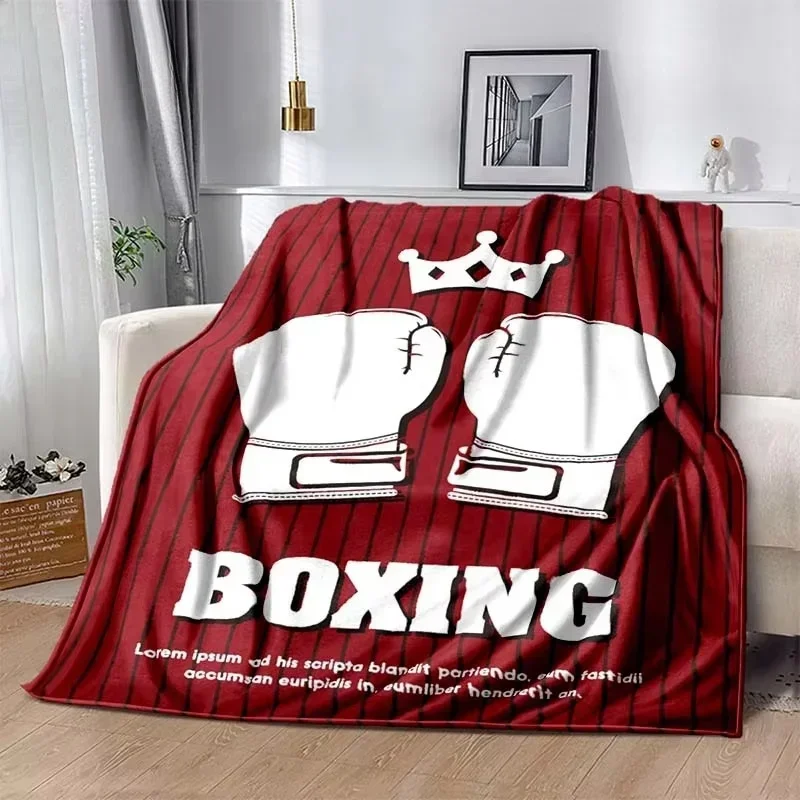 2026 New Boxing Boxer Retro Blanket Fashionable And Beautiful Flannel Blanket Sofa Sheets Car Travel Camping Warm Quilt Birthday