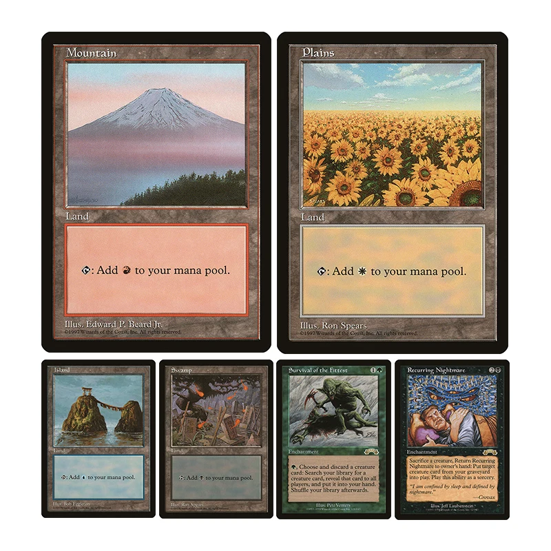 

Homemade Diy Magic The Gatherings Storms Trading Card Game Plains Mountain Swamp Island Collection Card Toys Gift