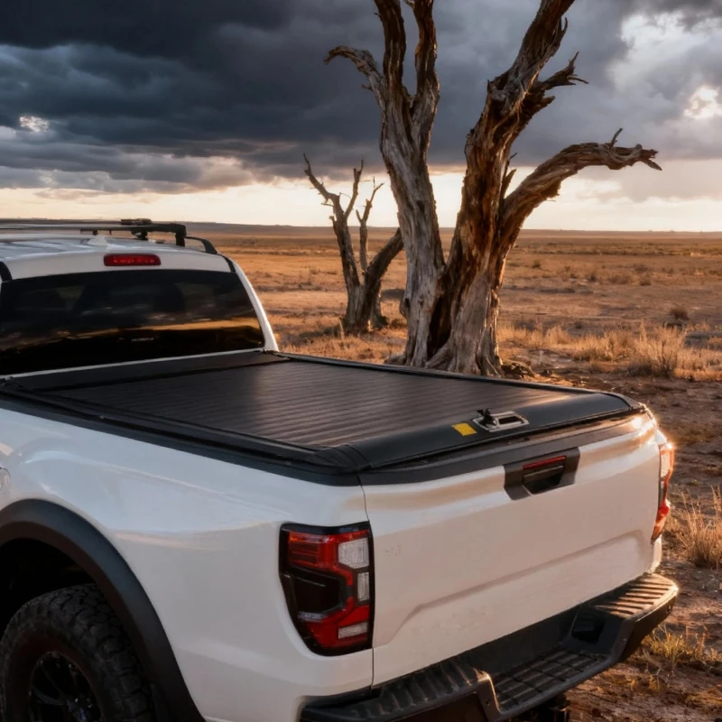 Waterproof Hard Aluminum Telescopic Roll Up Lid Durable Pickup Truck Bed Tonneau Cover Off Road Exterior Accessories