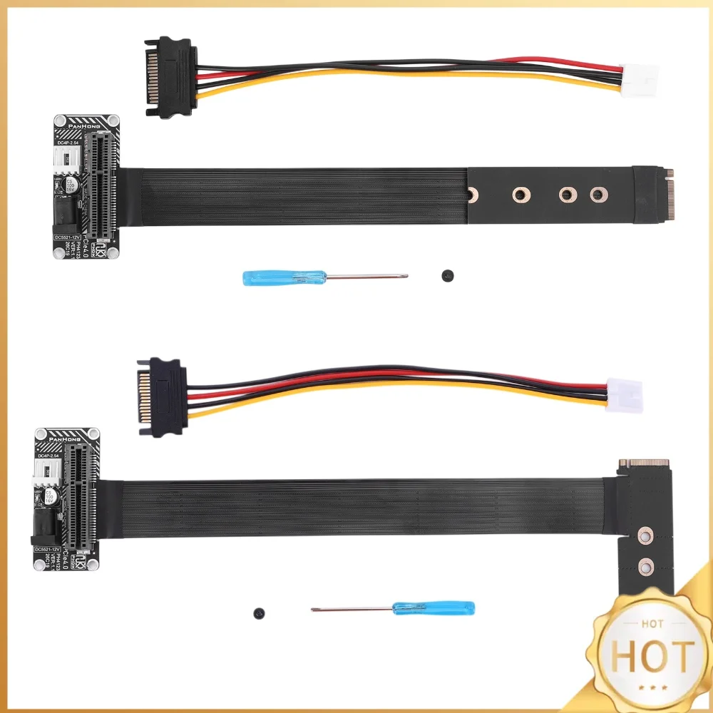 M.2 M-Key NVMe to PCIe 4.0 X4 Riser Extension Adapter GPU External Graphics Card Expansion Slot Cable