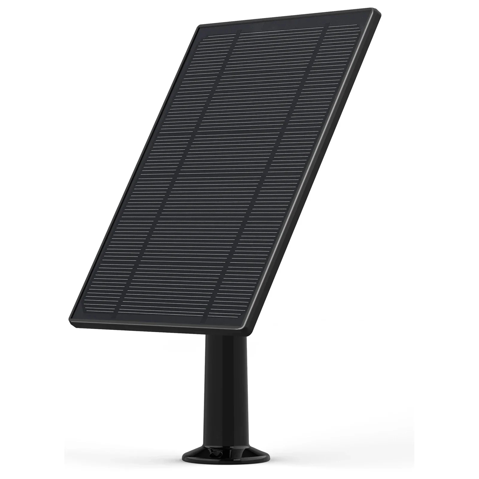 Black 6W Solar Panel Charging for eufyCam S40/L20/ L40/S340/C210, IP65 Weatherproof,Includes Secure Wall Mount