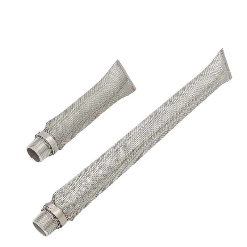 Ekran bazooka ze stali nierdzewnej z męskimi złączami 1/2" NPT Filtr Hop # 16 Siatka do czajnika Homebrew Boil lub Mash Tun