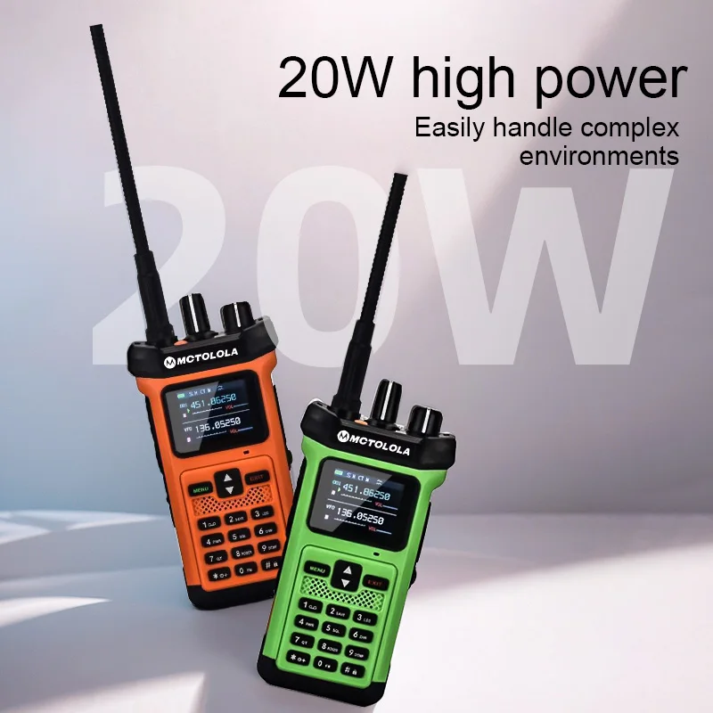 MOTOLOLA MT-628 20 واط خارجي عالي الطاقة VHF UHF ثنائي النطاق لاسلكي كهربائي محمول جهاز اتصال لاسلكي