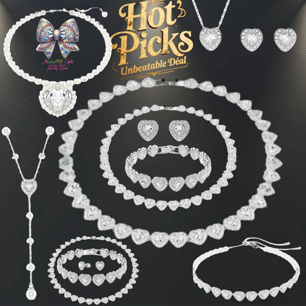 

2025 High Quality French Love Versatile Inlaid Silver Jewelry Set - A Dynamic and Elegant Girl Like Item - Fairy Jewelry