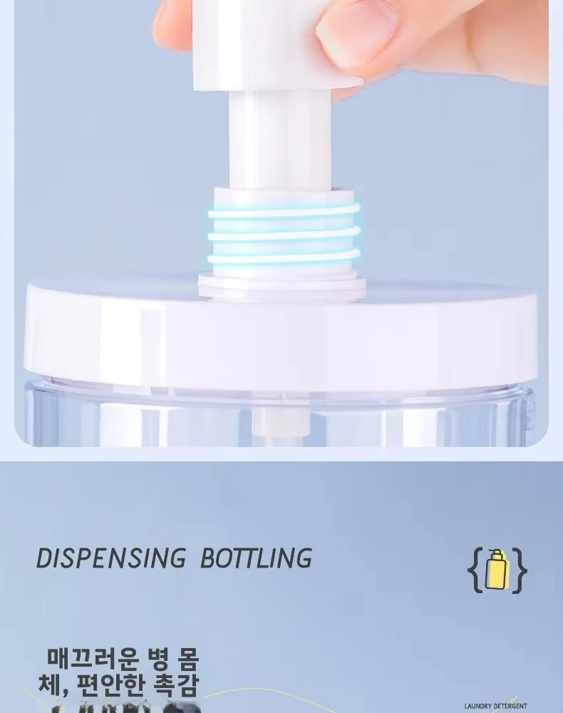 Großvolumige Druckspenderflasche für Haarmasken, Transparente Leere Flasche für Waschmittel/Haarspülung, die Nicht Leckt – Detail 5