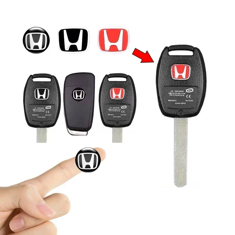 Car Key Emblem Sticker Logo Auto Key Logo Sticker Emblem Decoration Decals for Mugen Power Honda Civic Accord CRV Hrv Jazz